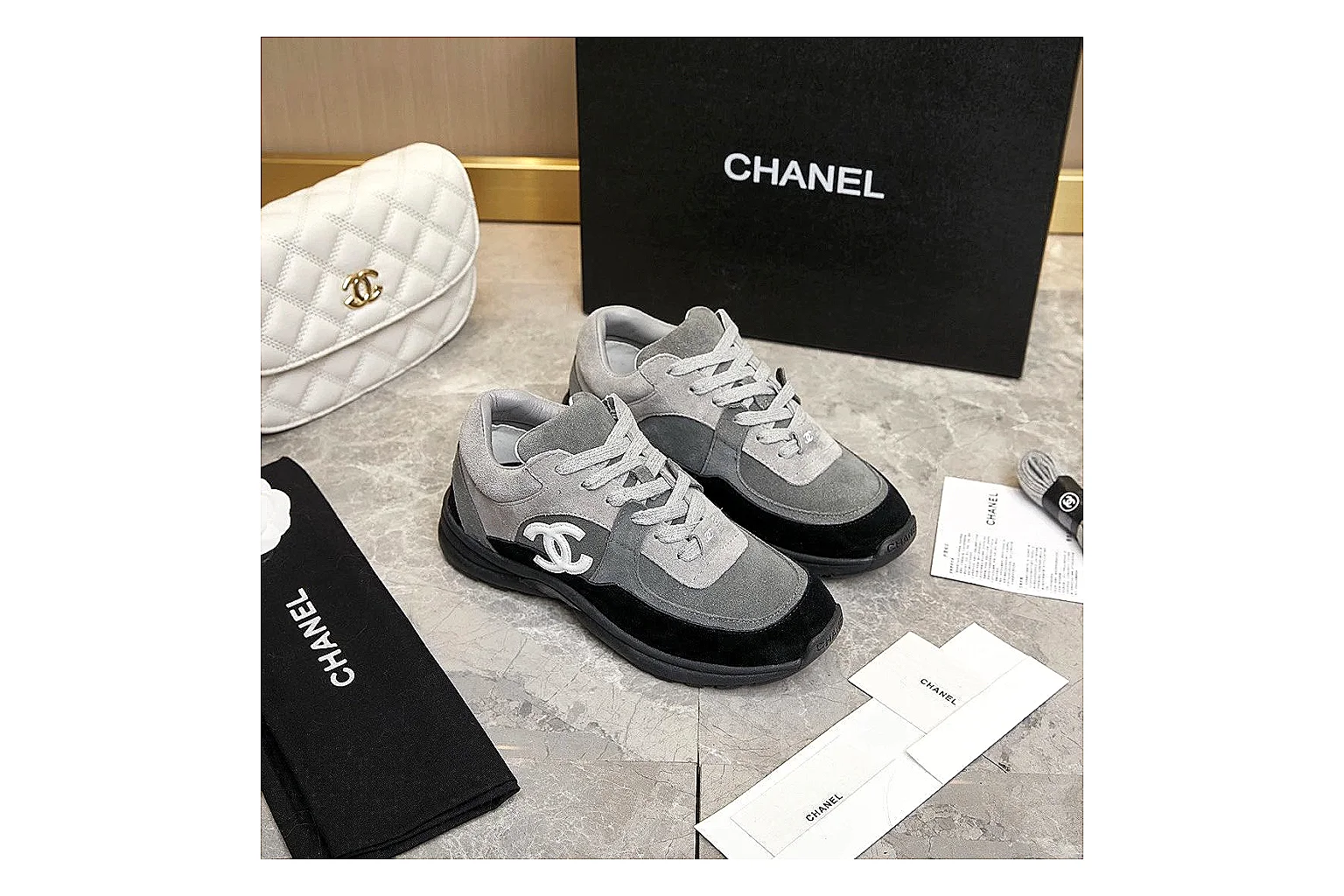 Kako QC Lab inspection photos for Chanel Black Runner Sneaker thumbnail 6