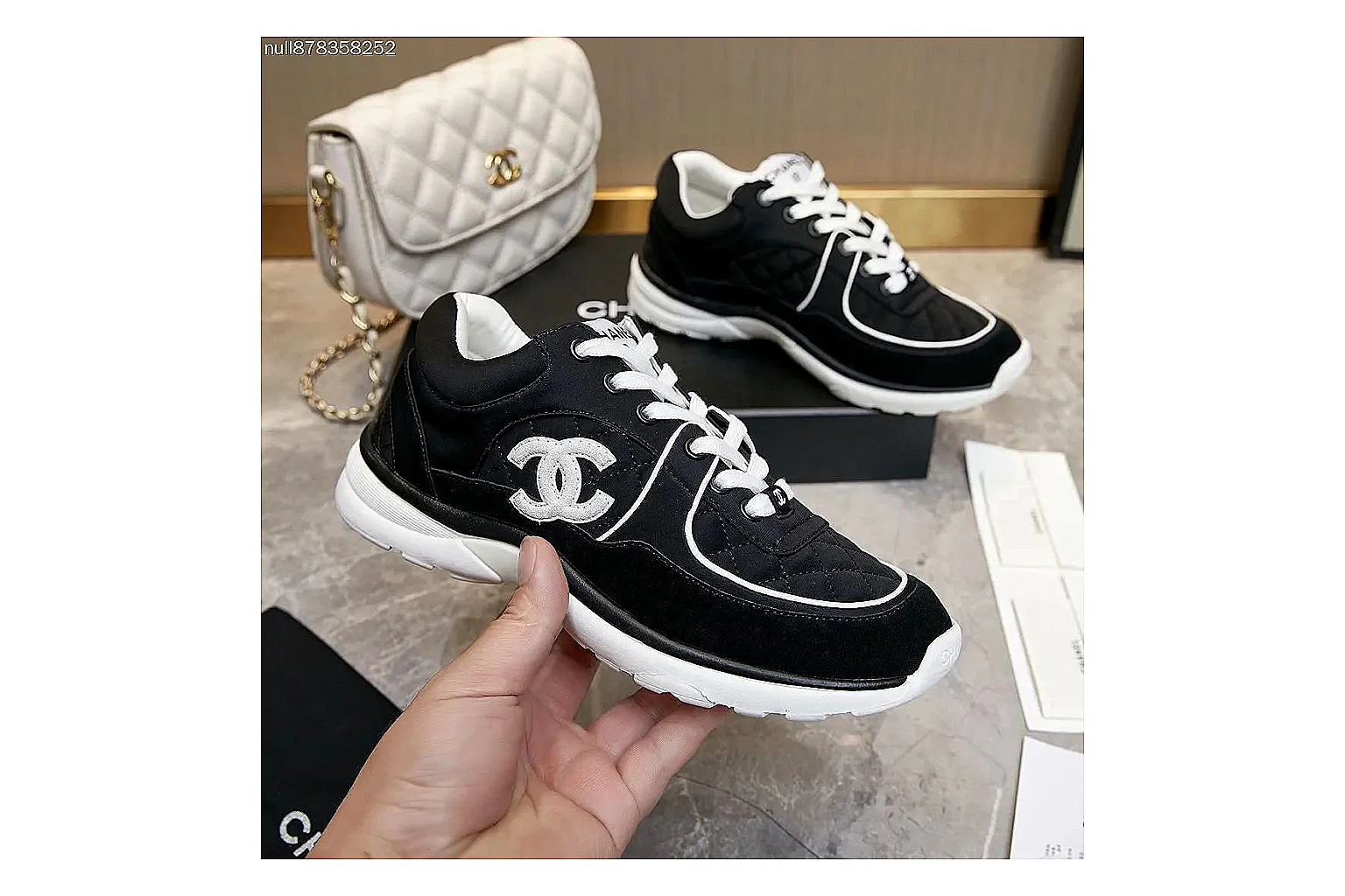 Kako QC Lab inspection photos for Chanel Black Runner Sneaker thumbnail 3