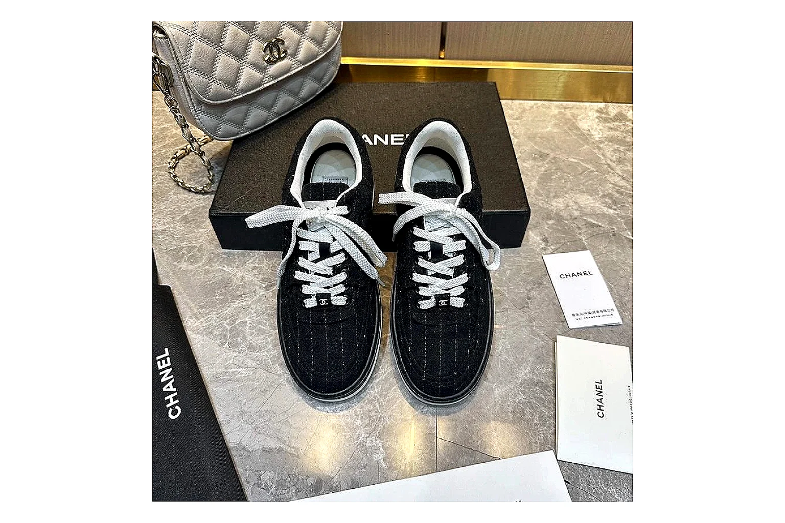 Kako QC Lab inspection photos for Chanel Black Gray Runner Sneaker thumbnail 4