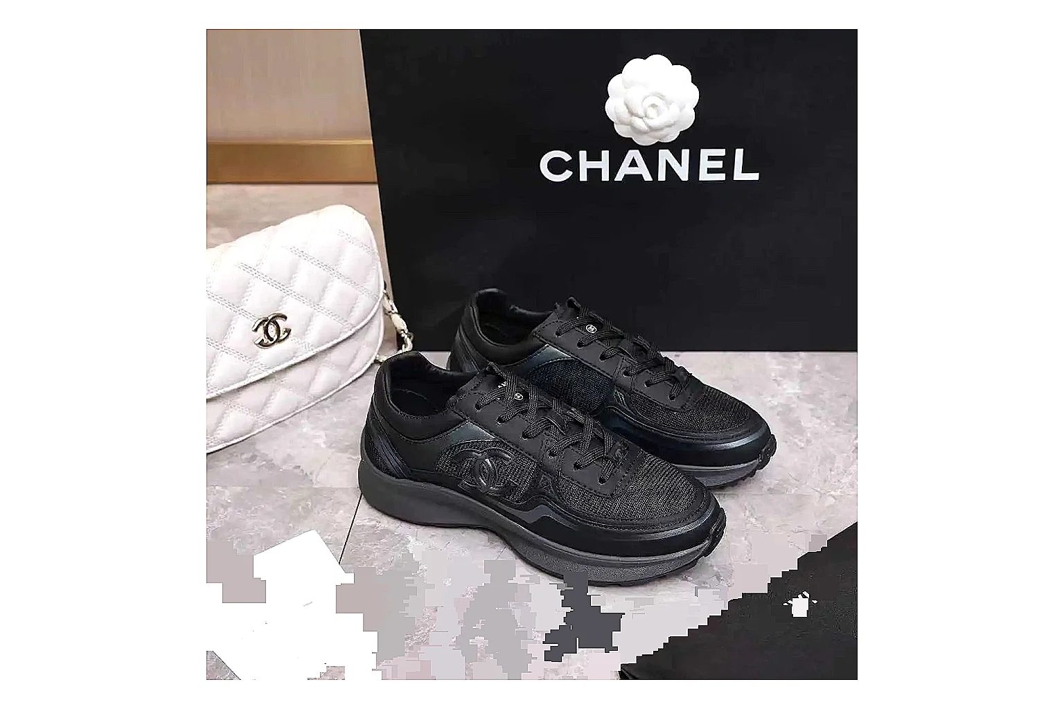 Kako QC Lab inspection photos for Chanel Black Runner Sneaker thumbnail 5