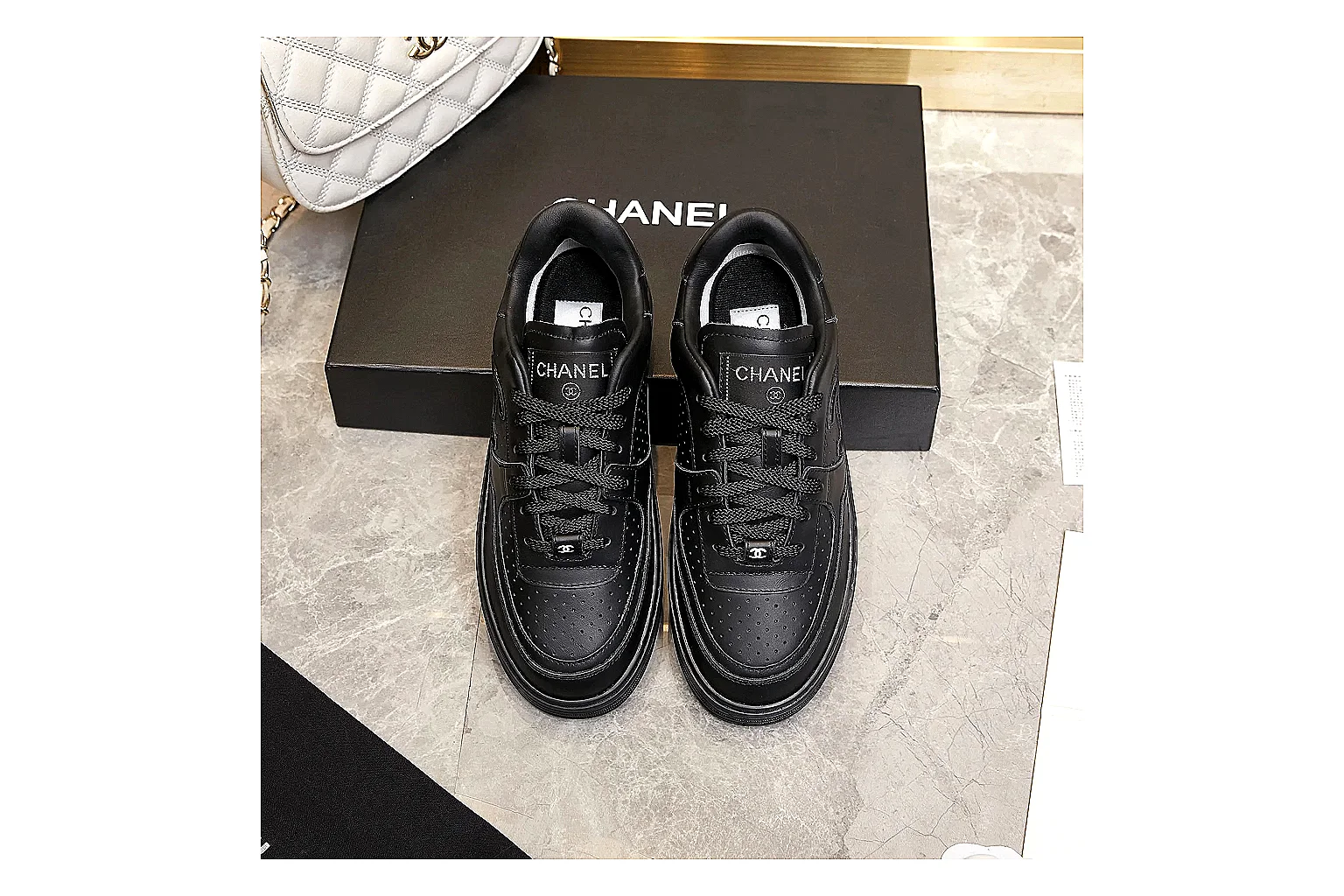 Kako QC Lab inspection photos for Chanel Black Runner Sneaker thumbnail 4