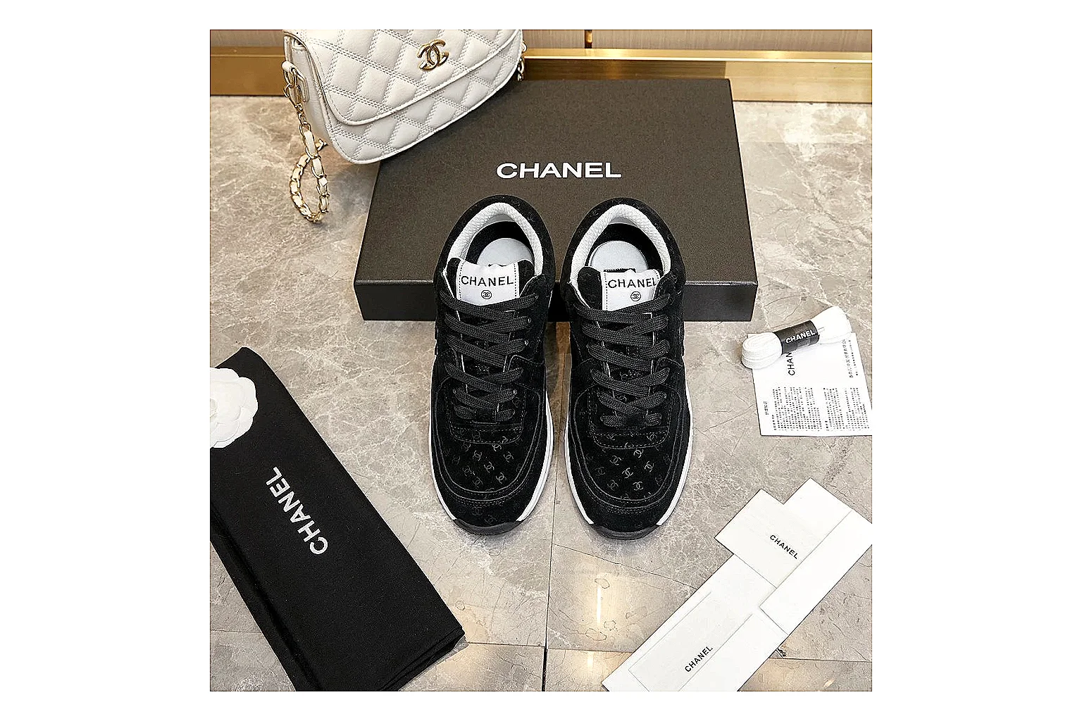 Kako QC Lab inspection photos for Chanel Black Runner Sneaker thumbnail 4