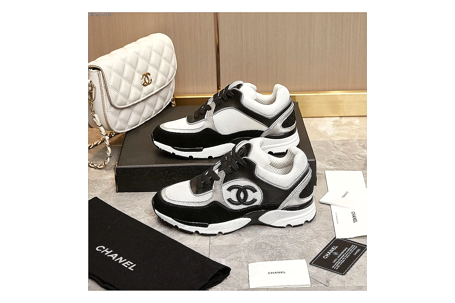 Kako QC Lab inspection photos for Chanel Black White Runner Sneaker thumbnail 3
