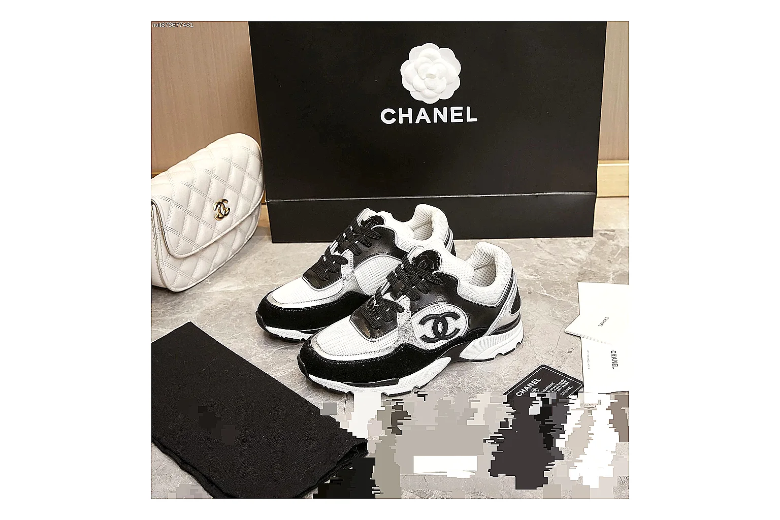 Kako QC Lab inspection photos for Chanel Black White Runner Sneaker thumbnail 5