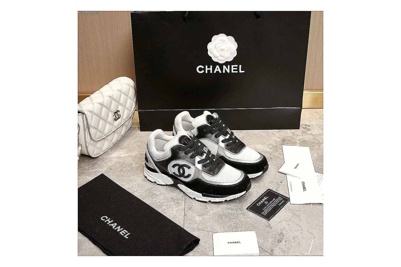 Kako QC Lab inspection photos for Chanel Black White Runner Sneaker thumbnail 6