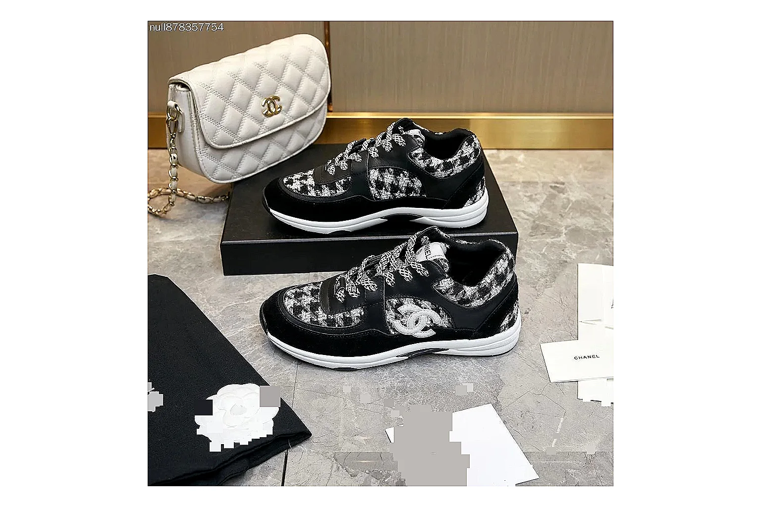 Kako QC Lab inspection photos for Chanel Black White Runner Sneaker thumbnail 2
