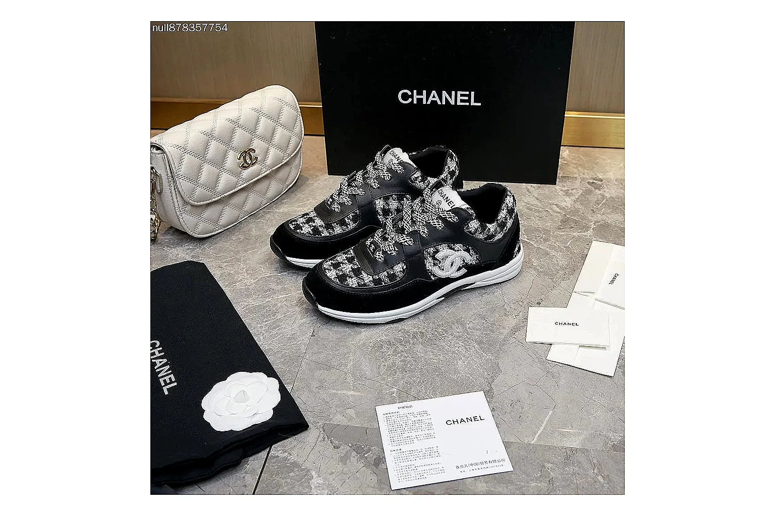 Kako QC Lab inspection photos for Chanel Black White Runner Sneaker
