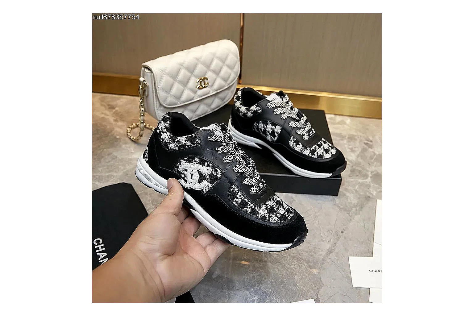 Kako QC Lab inspection photos for Chanel Black White Runner Sneaker thumbnail 3