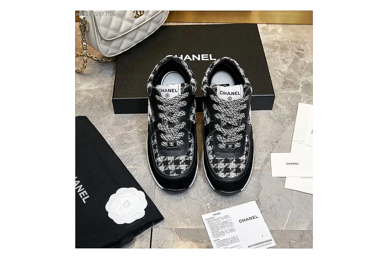 Kako QC Lab inspection photos for Chanel Black White Runner Sneaker thumbnail 4