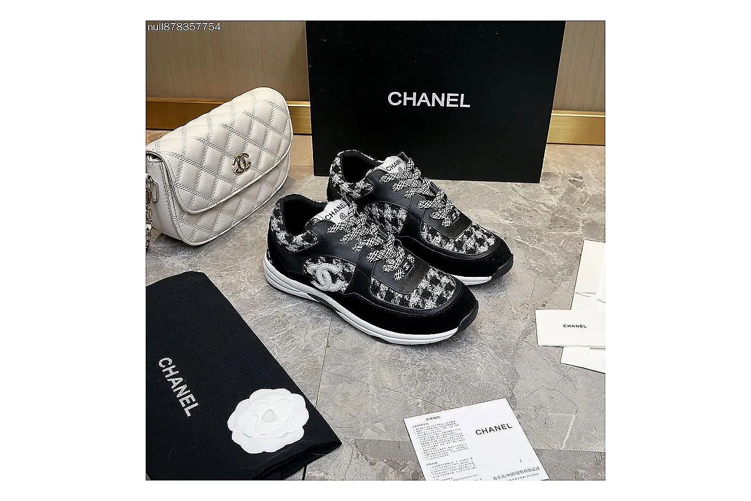 Kako QC Lab inspection photos for Chanel Black White Runner Sneaker thumbnail 6