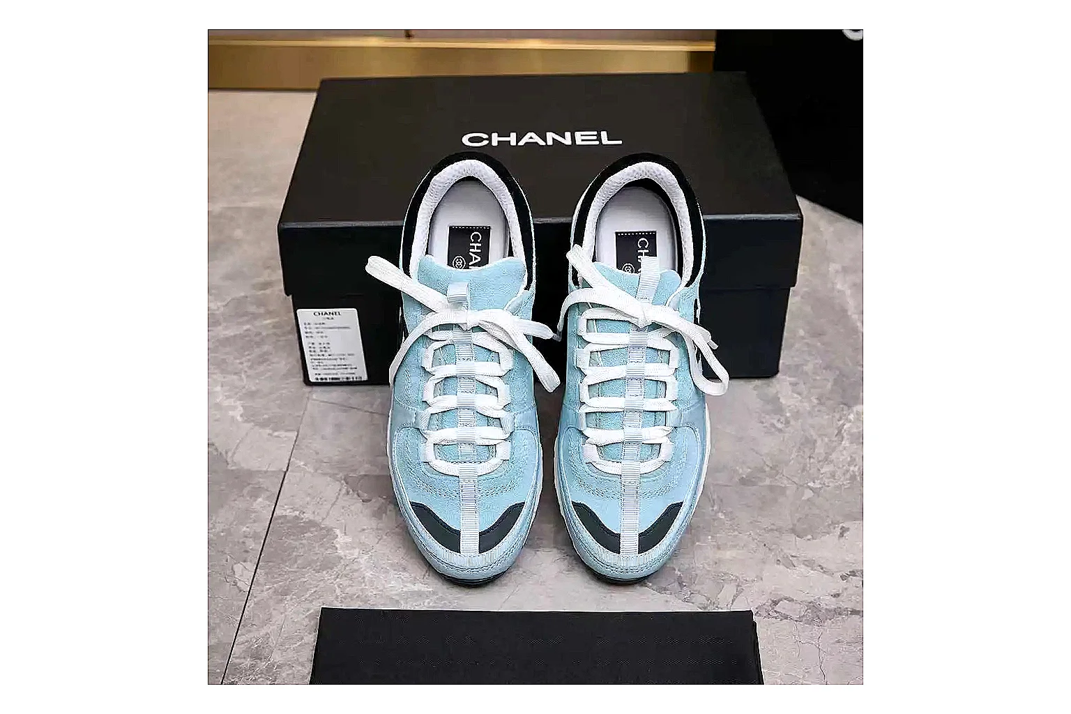 kakoqclab.com Chanel Light Blue CC Runner 4859 light-blue runner image thumbnail 4