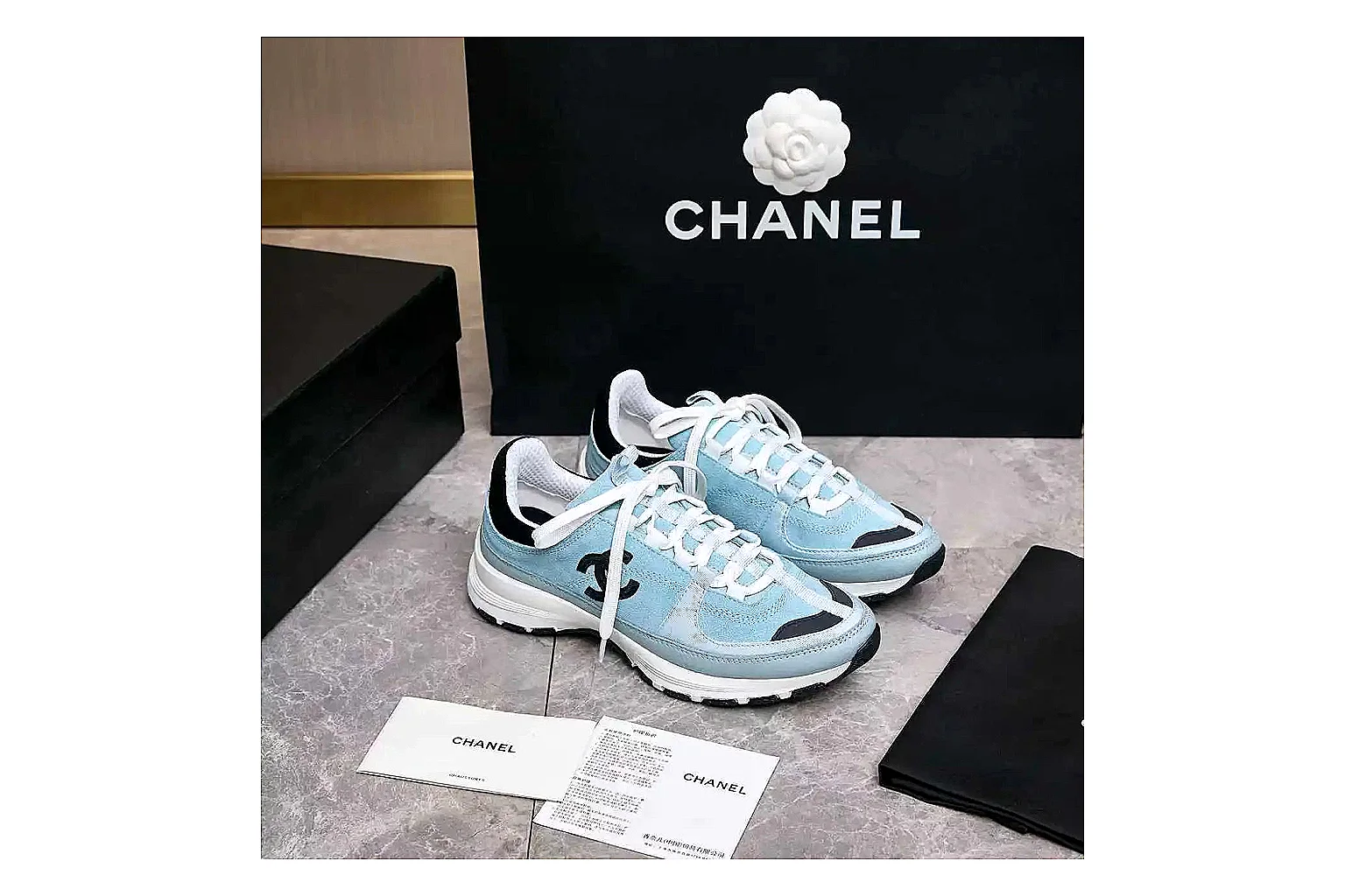 kakoqclab.com Chanel Light Blue CC Runner 4859 light-blue runner image thumbnail 5