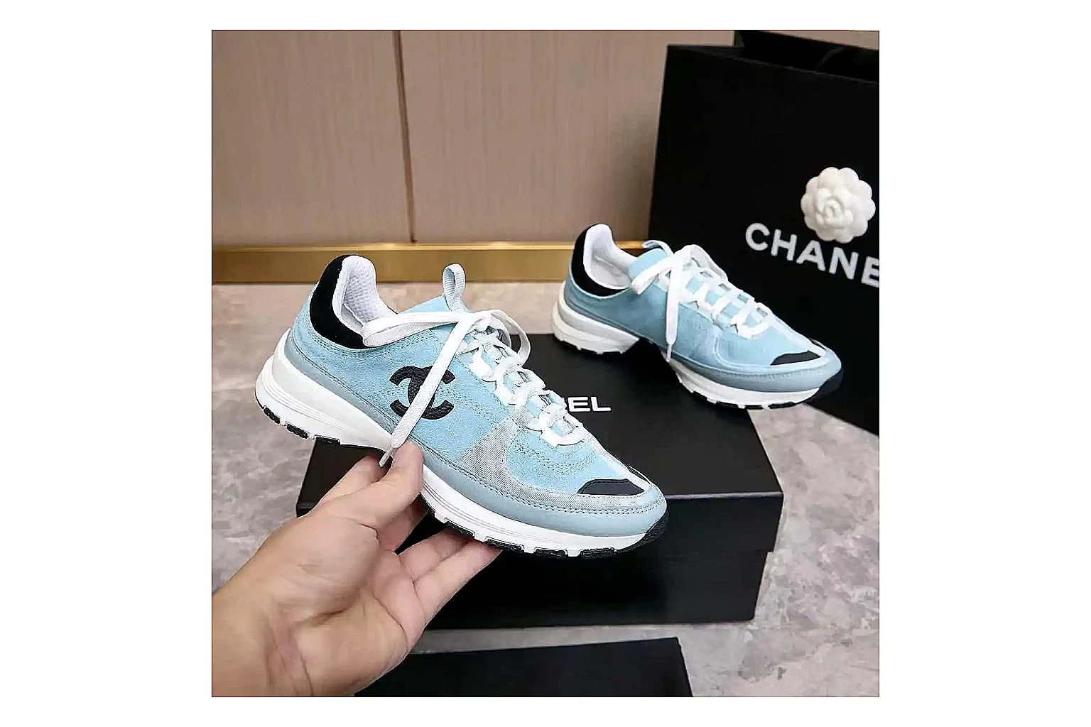 kakoqclab.com Chanel Light Blue CC Runner 4859 light-blue runner image thumbnail 6