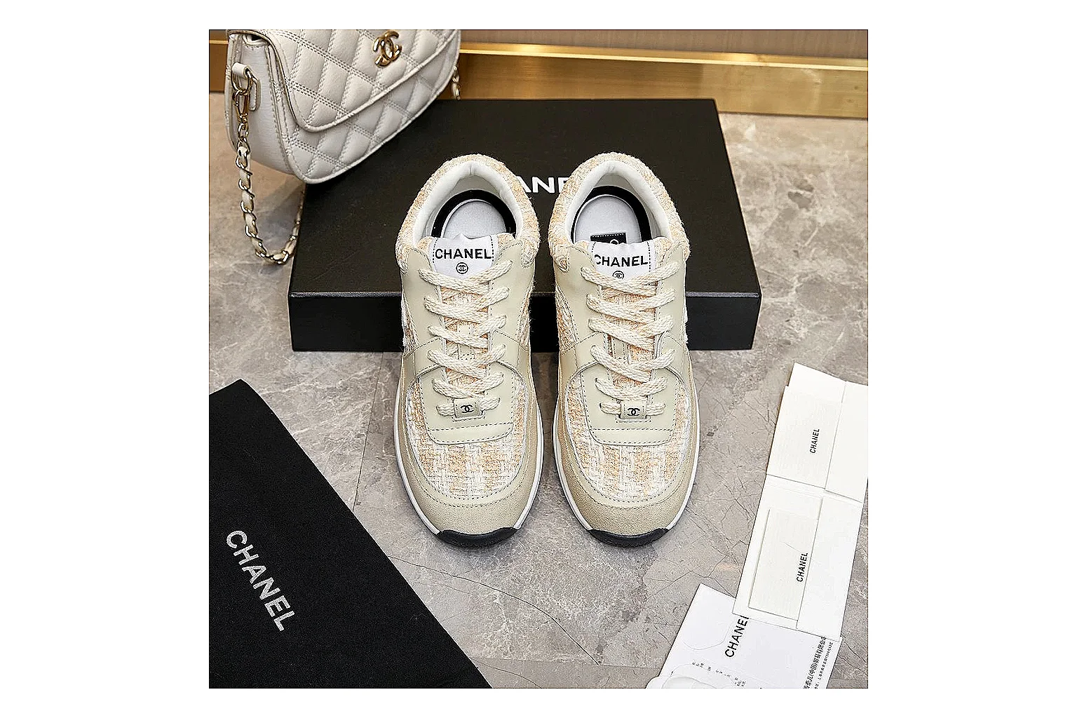 kakoqclab.com Chanel Beige CC Runner 2880 Beige runner product image thumbnail 4