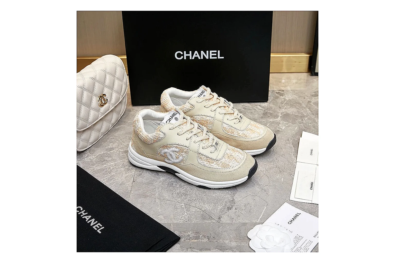 kakoqclab.com Chanel Beige CC Runner 2880 Beige runner product image thumbnail 5