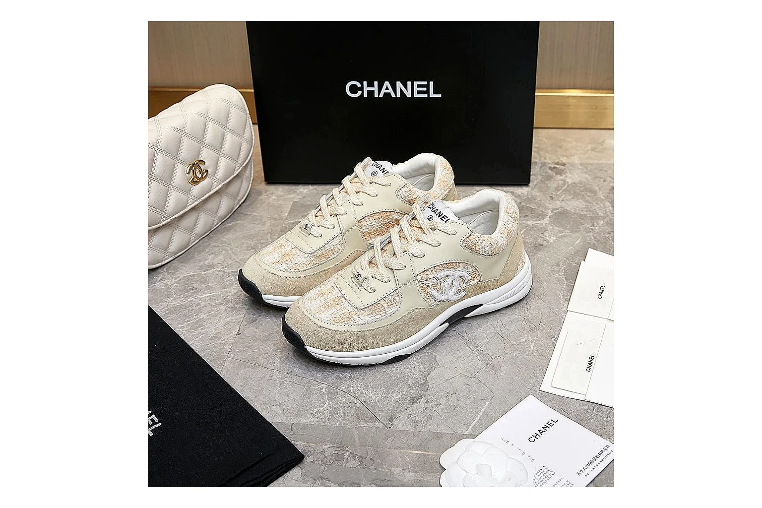 kakoqclab.com Chanel Beige CC Runner 2880 Beige runner product image thumbnail 6