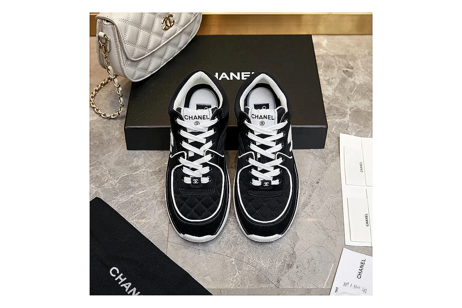 kakoqclab.com Chanel Black CC Runner 2863 Black runner product image thumbnail 4