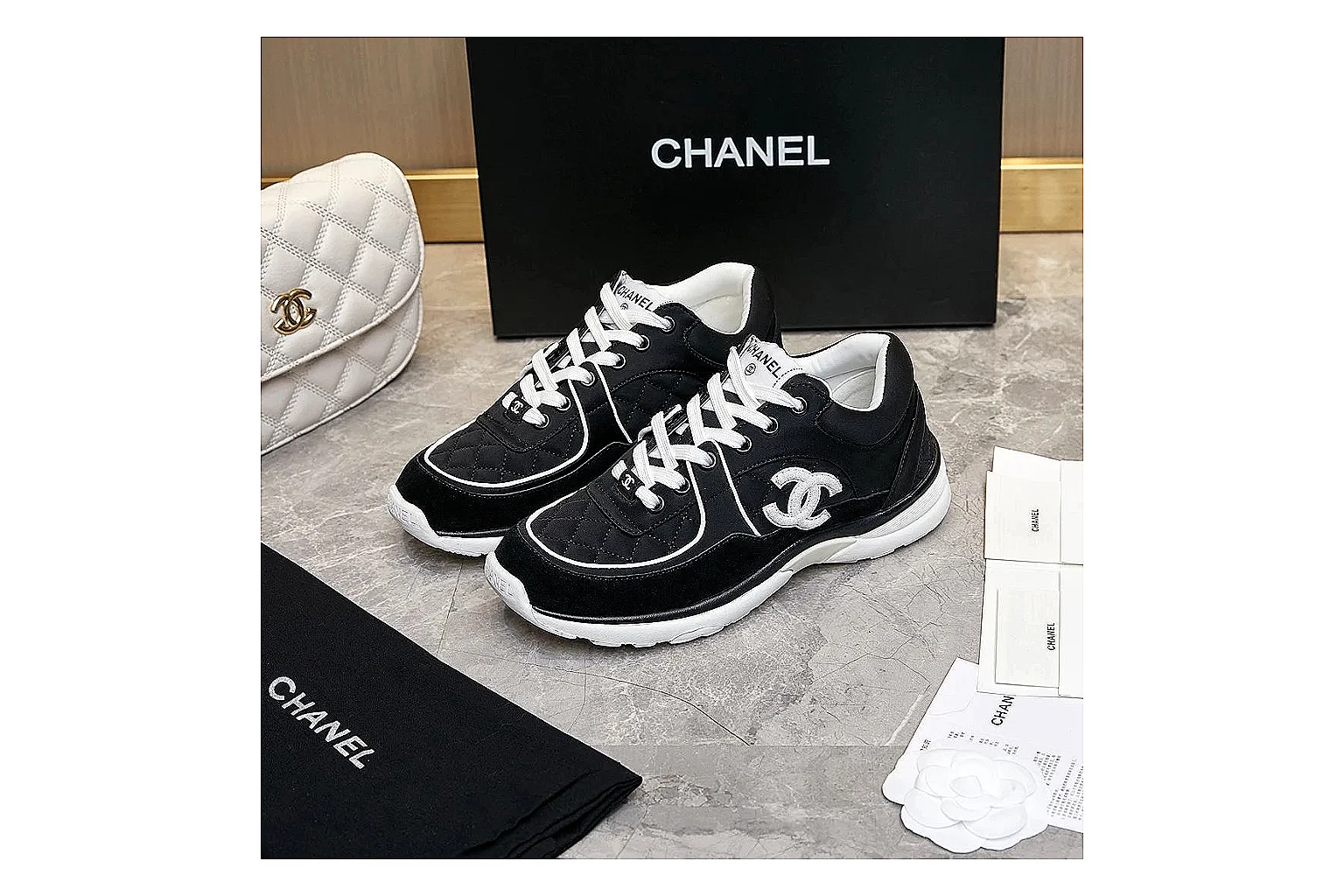 kakoqclab.com Chanel Black CC Runner 2863 Black runner product image thumbnail 6