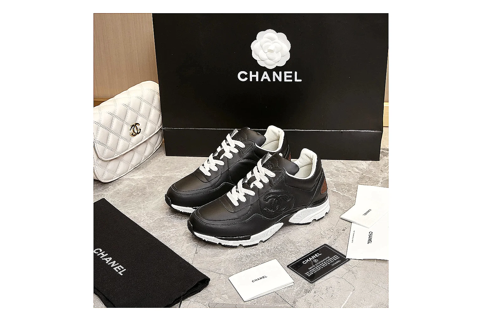 kakoqclab.com Chanel Black CC Runner 3705 Black runner product image thumbnail 6
