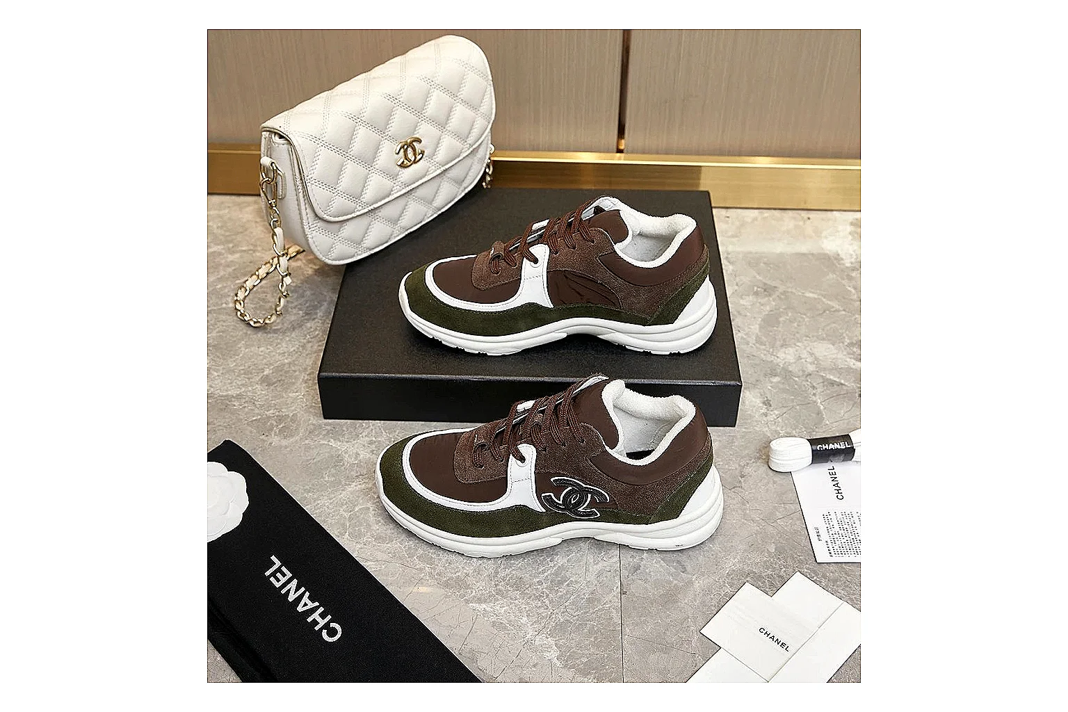 kakoqclab.com Chanel Brown CC Runner 2799 Brown runner product image thumbnail 2