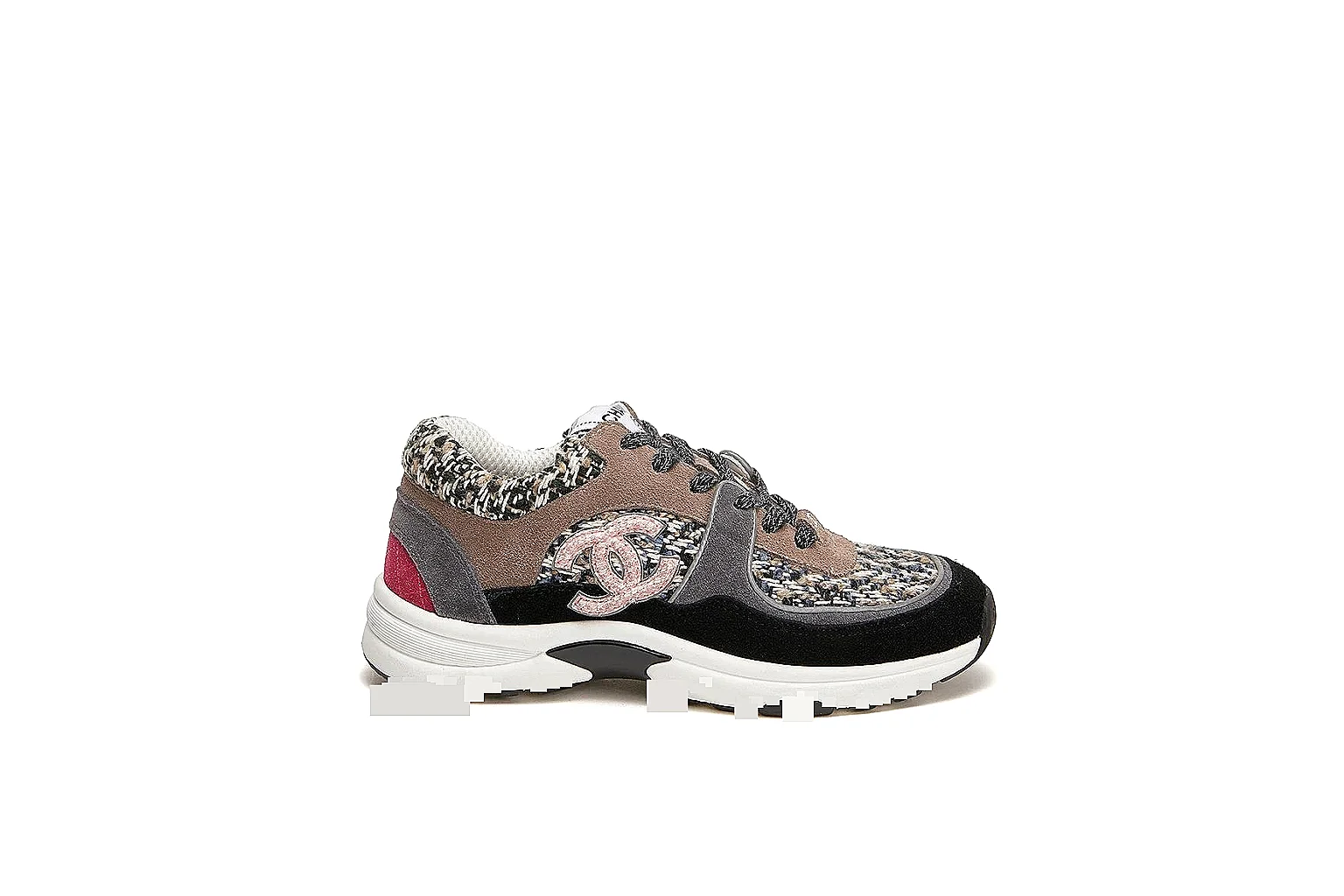 kakoqclab.com Chanel Grey Pink CC Runner 2853 Grey Pink runner product image
