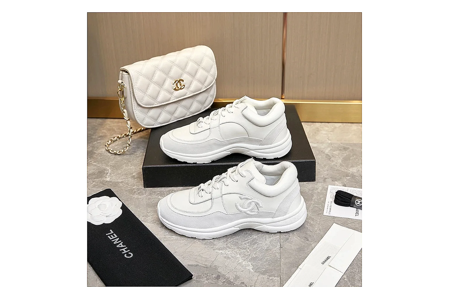kakoqclab.com Chanel White Tonal CC Runner 2766 White Tonal runner product image thumbnail 3