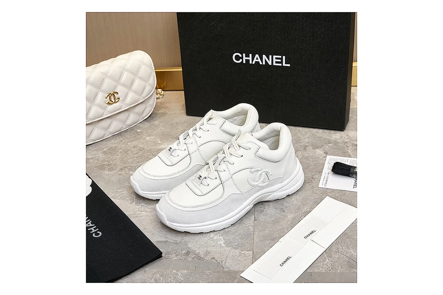 kakoqclab.com Chanel White Tonal CC Runner 2766 White Tonal runner product image thumbnail 6