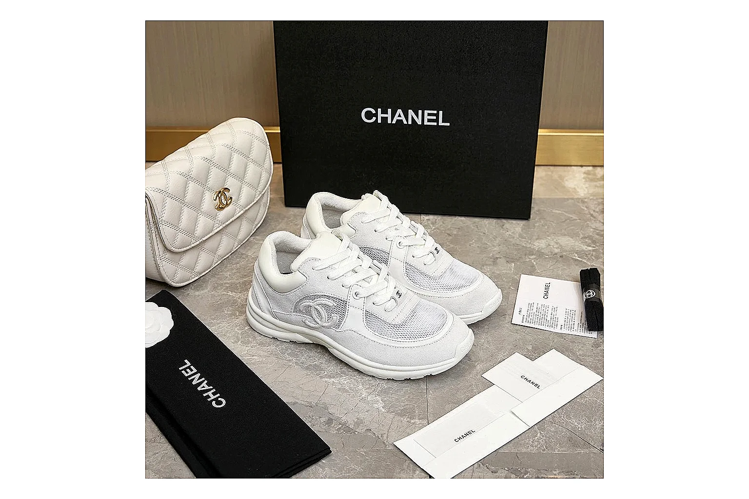 kakoqclab.com Chanel White CC Runner 2774 White runner product image thumbnail 6