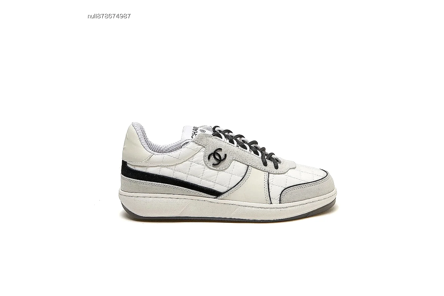 kakoqclab.com Chanel White CC Low Sneaker 9925 white-black low-top image thumbnail 2