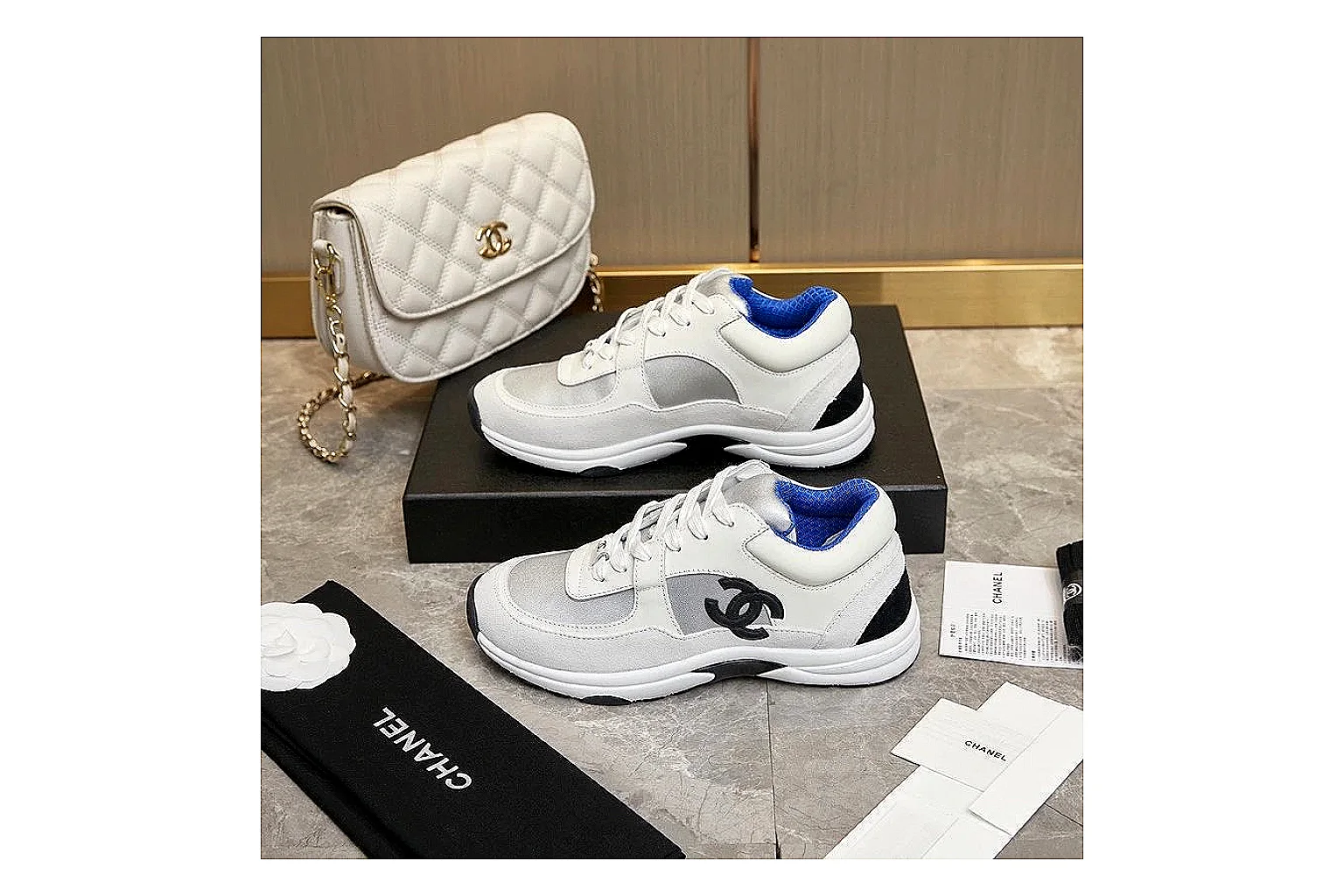 Kako QC Lab inspection photos for Chanel Gray Runner Sneaker thumbnail 3