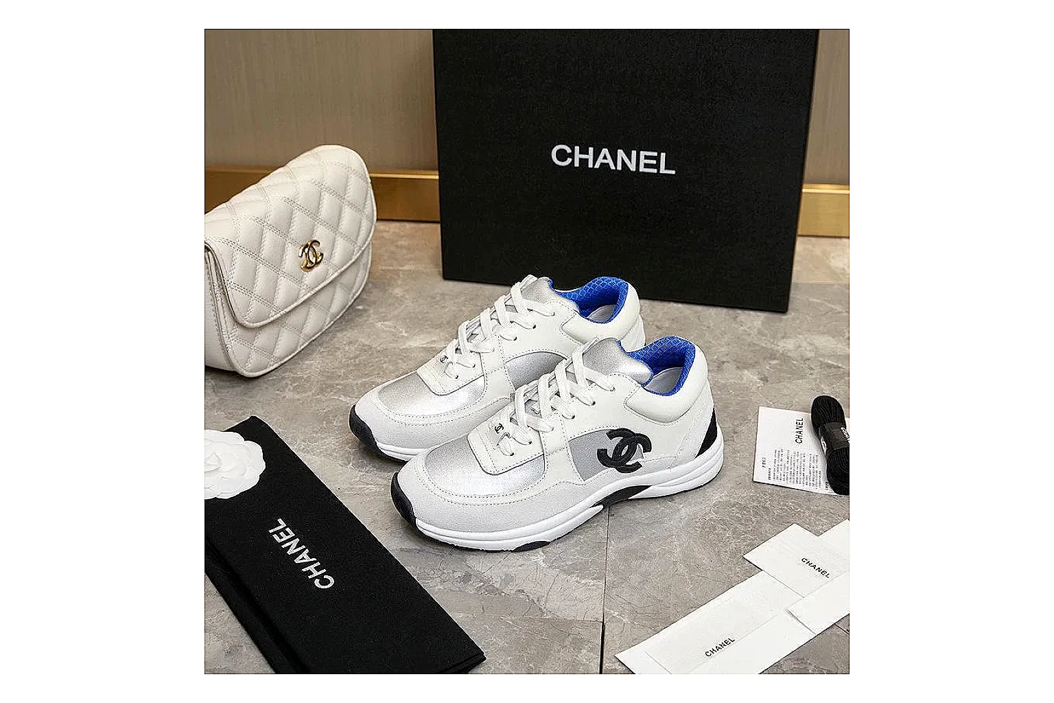 Kako QC Lab inspection photos for Chanel Gray Runner Sneaker thumbnail 5