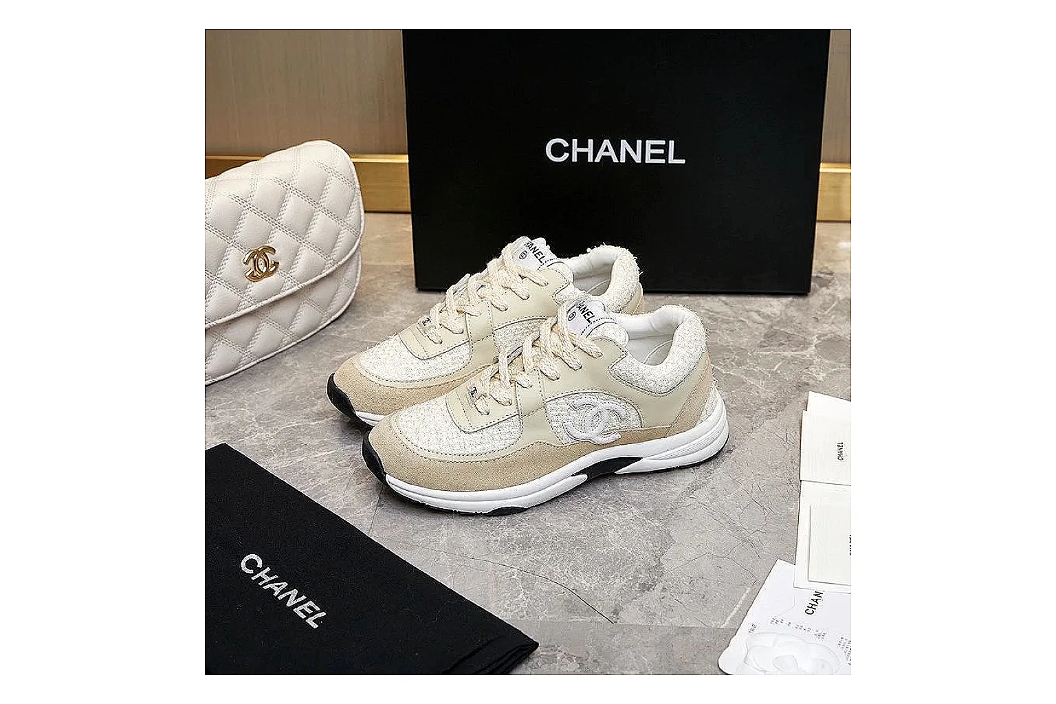 Kako QC Lab inspection photos for Chanel Gray Pink Runner Sneaker thumbnail 6