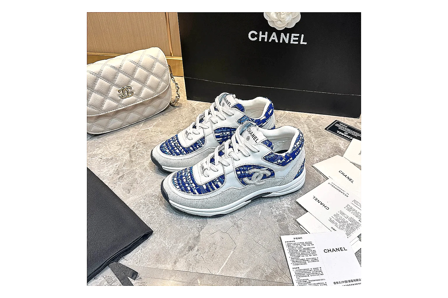 Chanel Logo Runner Black White 2984 QC side top heel outsole images thumbnail 6