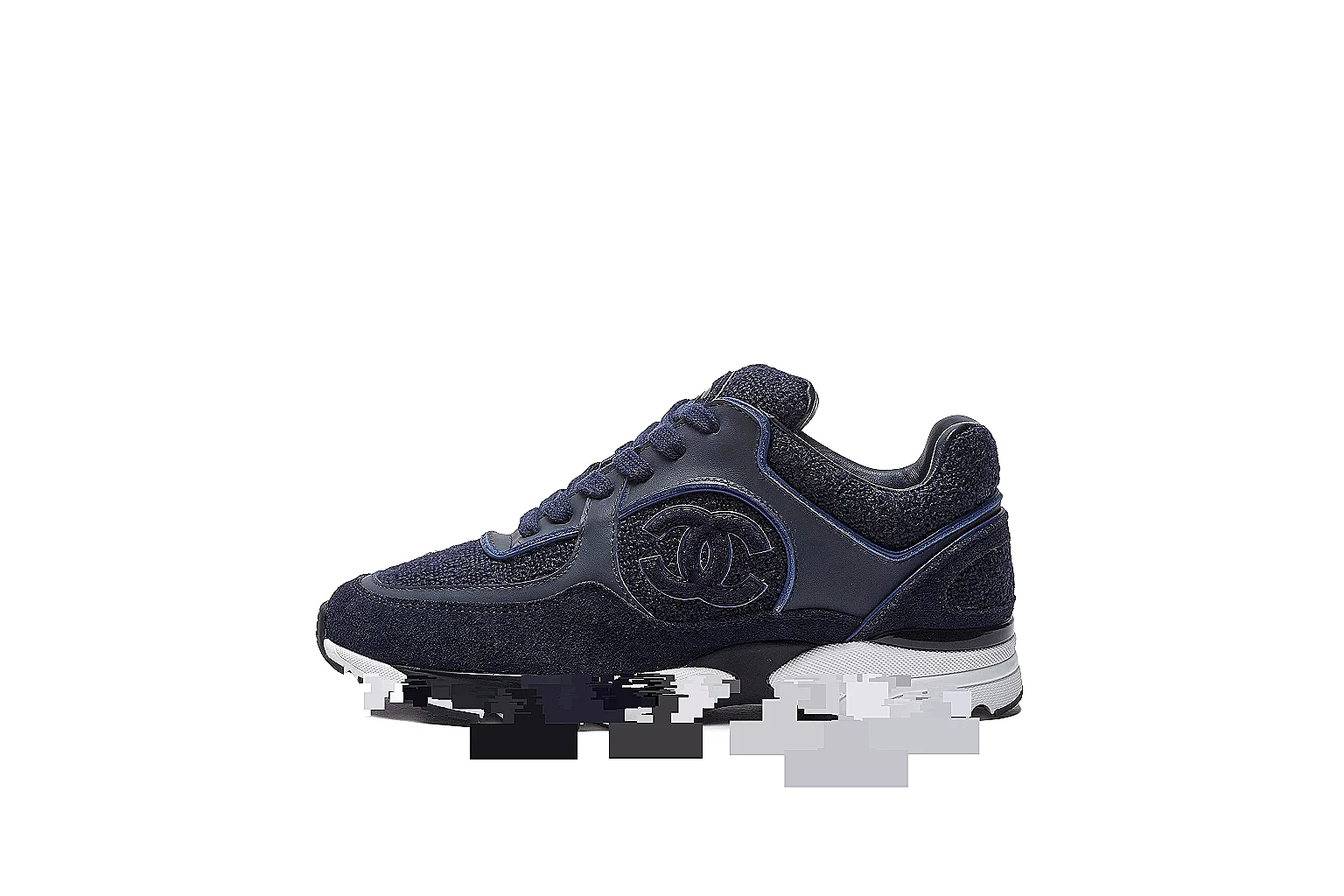 Chanel Logo Runner Navy White 3663 QC side top heel outsole images thumbnail 2