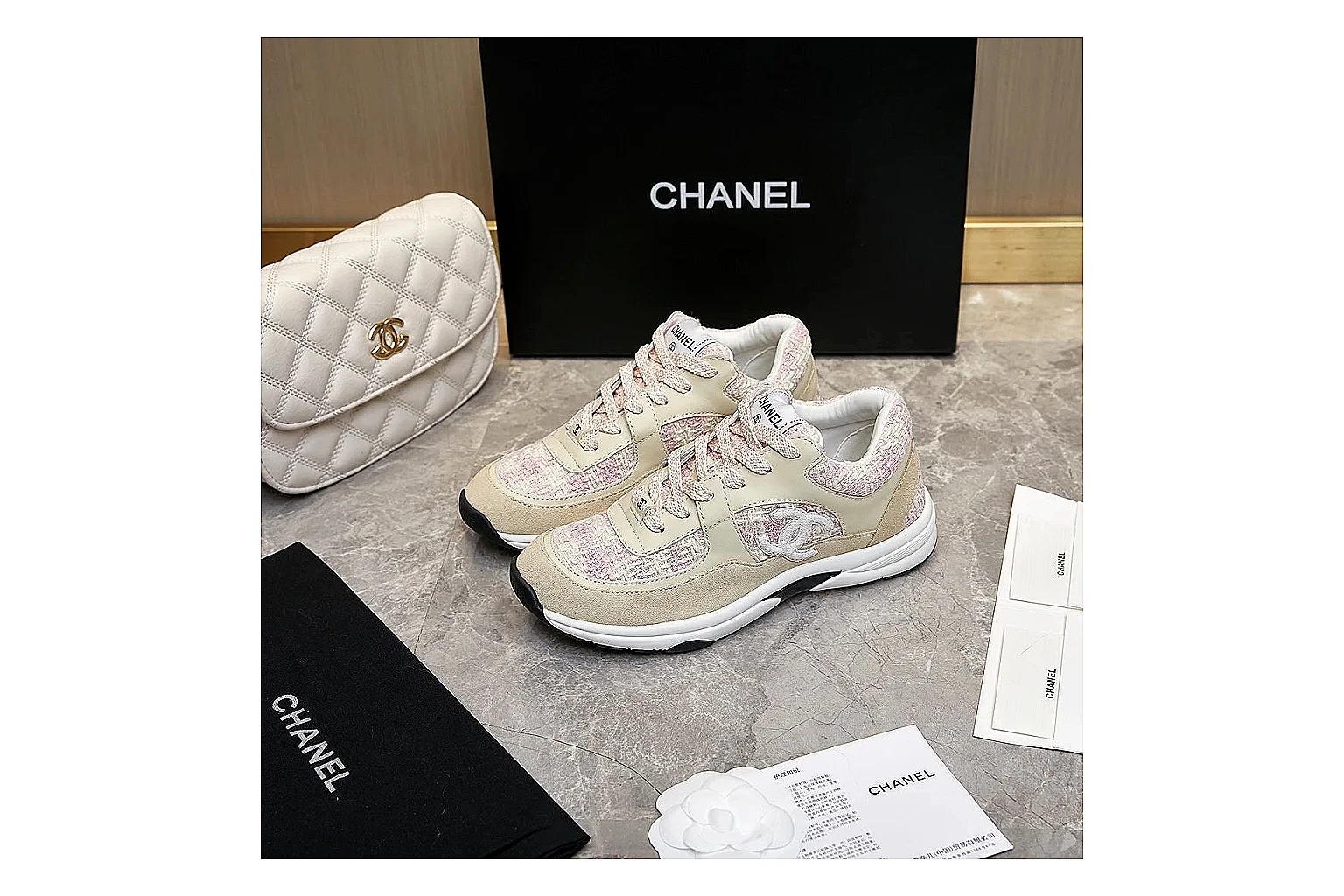 Chanel Logo Runner White Blue 2895 QC side top heel outsole images thumbnail 6