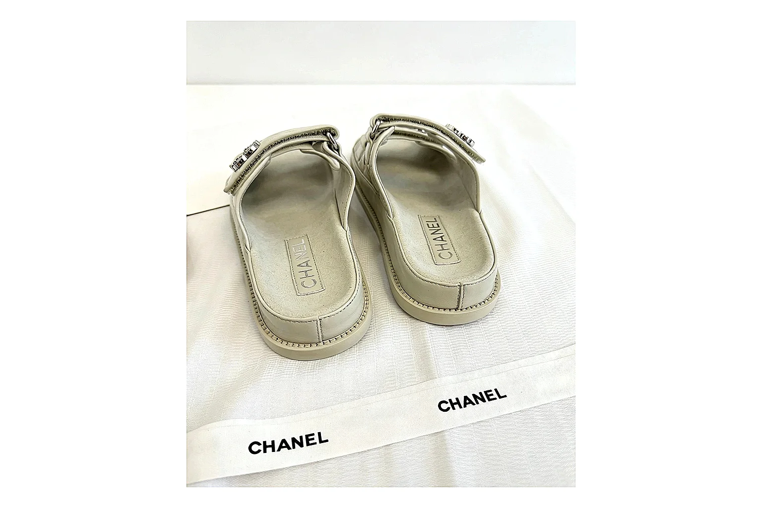 kakoqclab.com Chanel Strap Sandal Beige QC photo checklist six-photo gallery