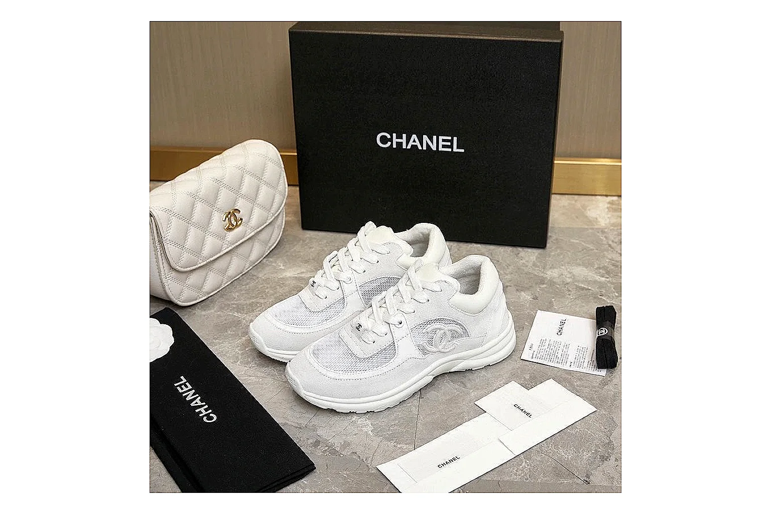 Kako QC Lab inspection photos for Chanel White Runner Sneaker thumbnail 5