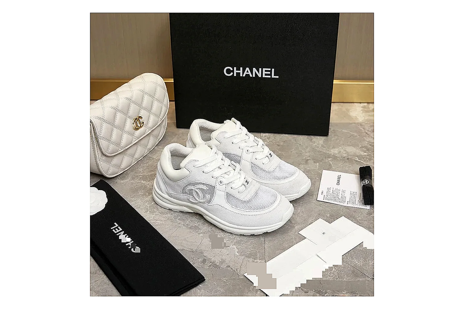 Kako QC Lab inspection photos for Chanel White Runner Sneaker thumbnail 5