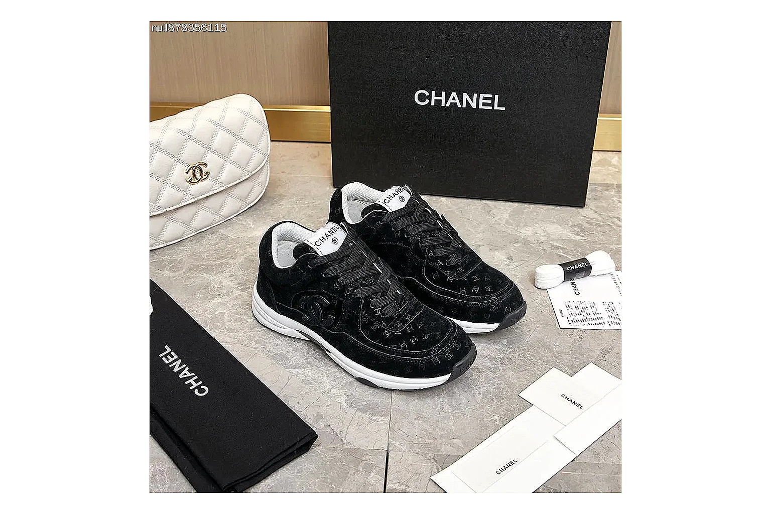 Kako QC Lab inspection photos for Chanel White Runner Sneaker