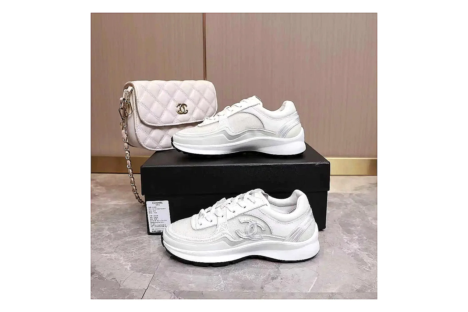 Kako QC Lab inspection photos for Chanel White Runner Sneaker thumbnail 3