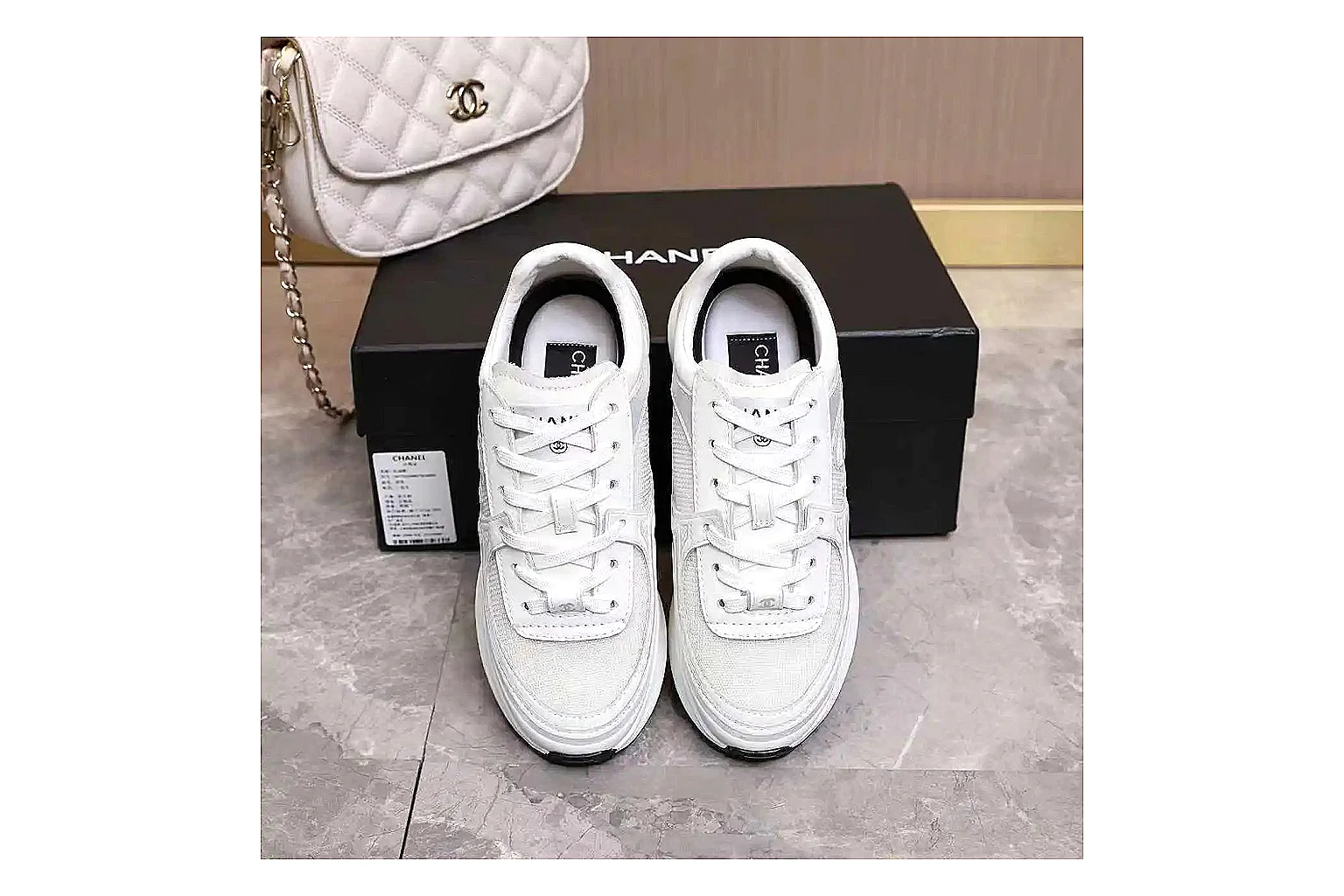 Kako QC Lab inspection photos for Chanel White Runner Sneaker thumbnail 4