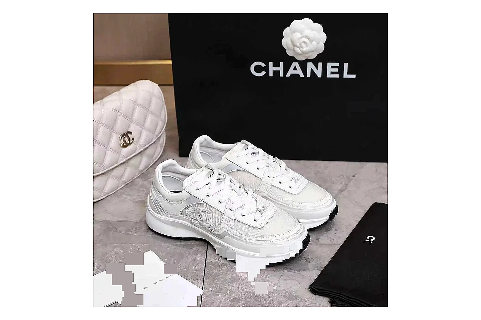 Kako QC Lab inspection photos for Chanel White Runner Sneaker thumbnail 5