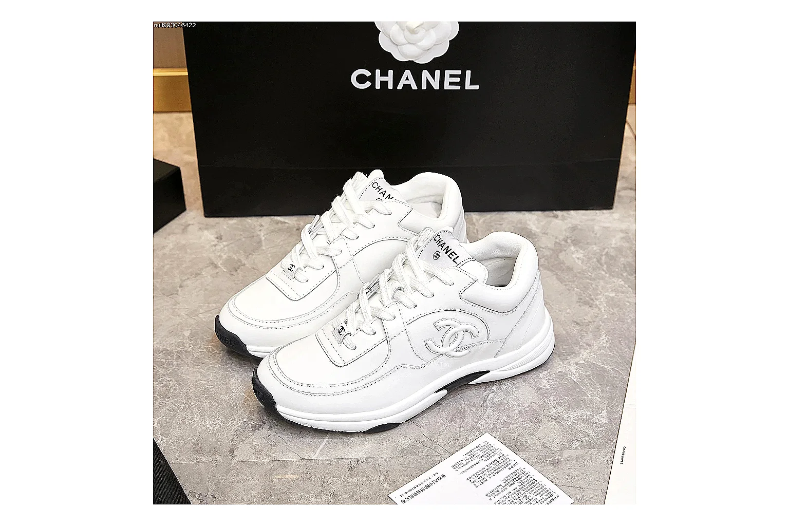 Kako QC Lab inspection photos for Chanel White Runner Sneaker