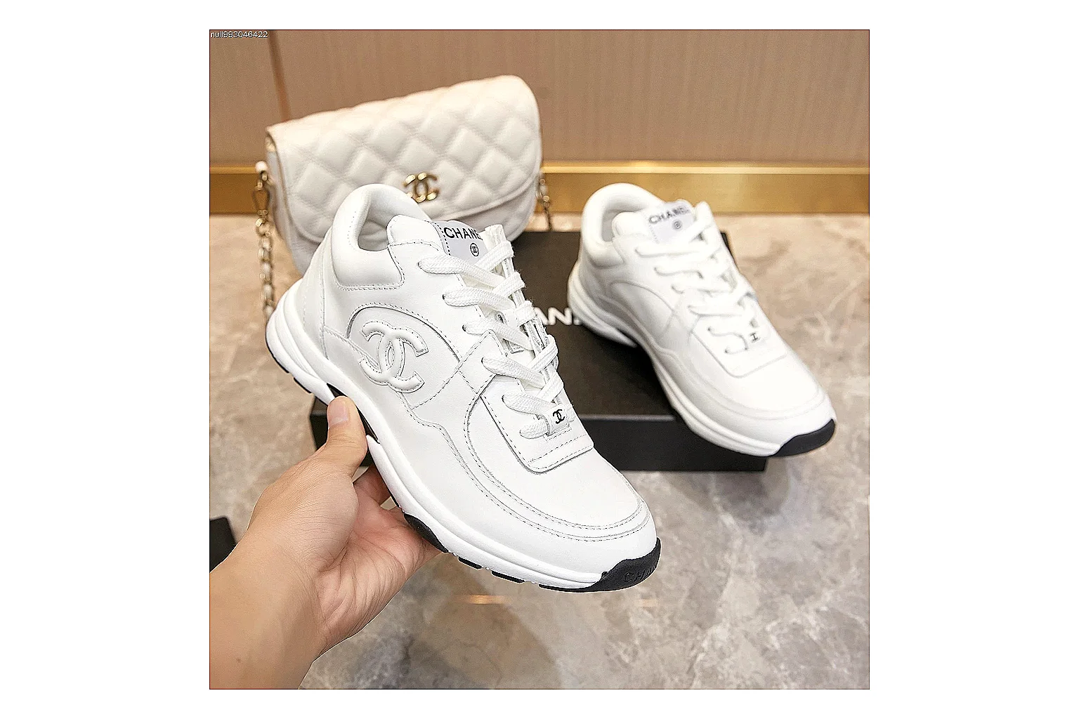 Kako QC Lab inspection photos for Chanel White Runner Sneaker thumbnail 3