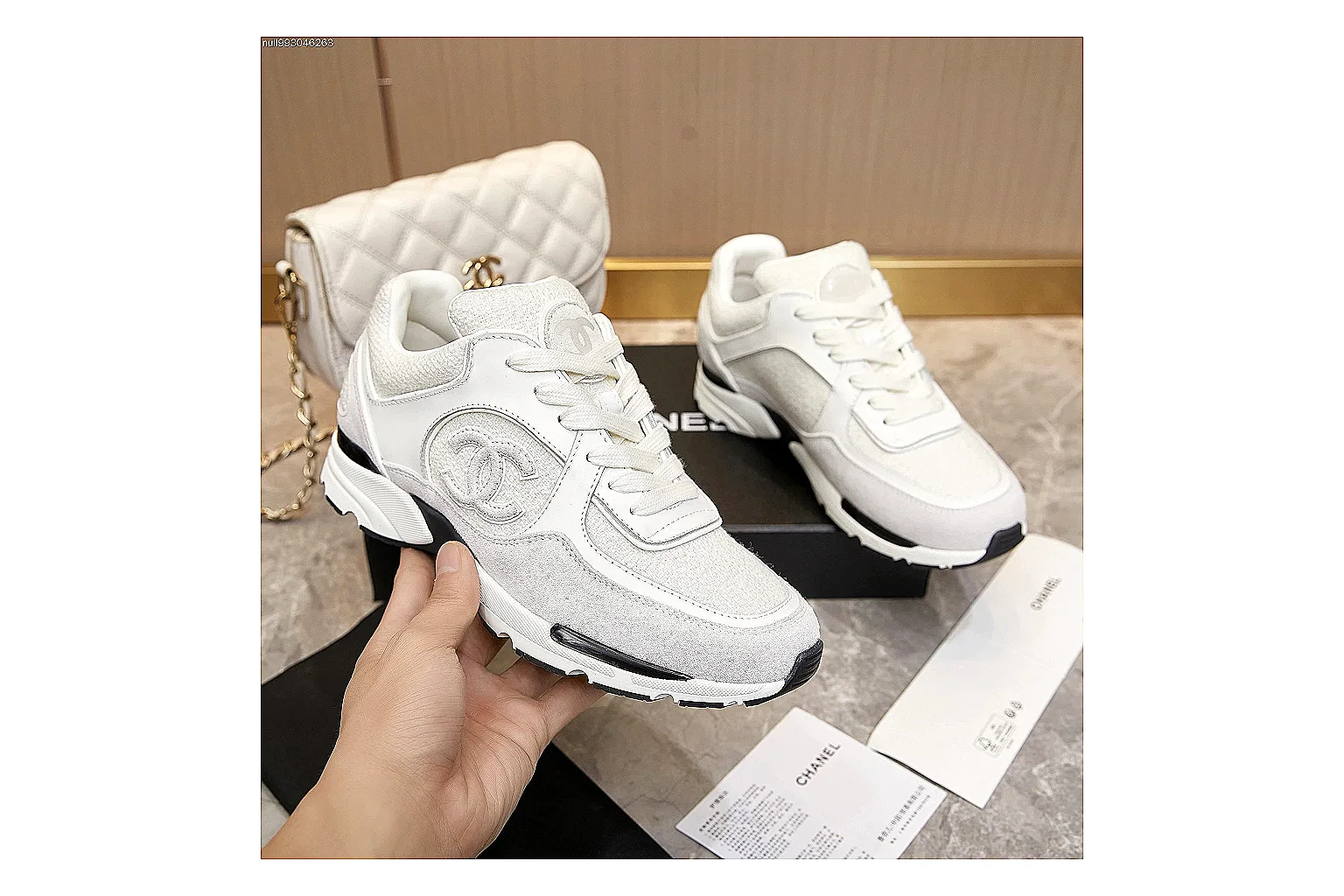 Kako QC Lab inspection photos for Chanel White Gray Runner Sneaker thumbnail 3