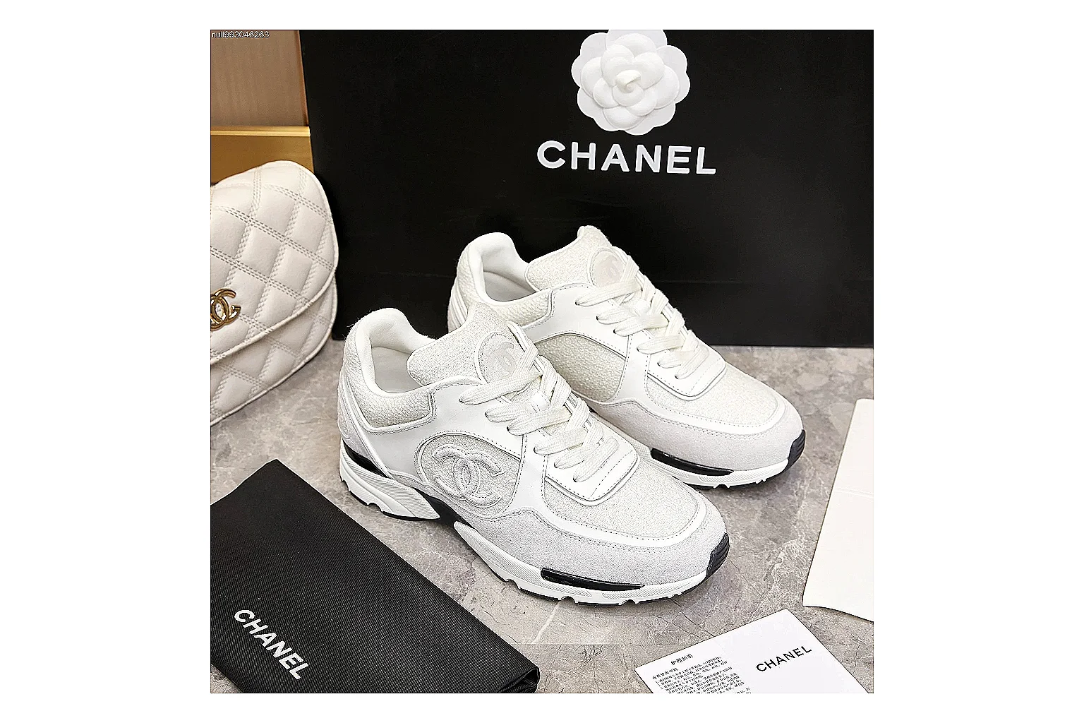 Kako QC Lab inspection photos for Chanel White Gray Runner Sneaker thumbnail 6