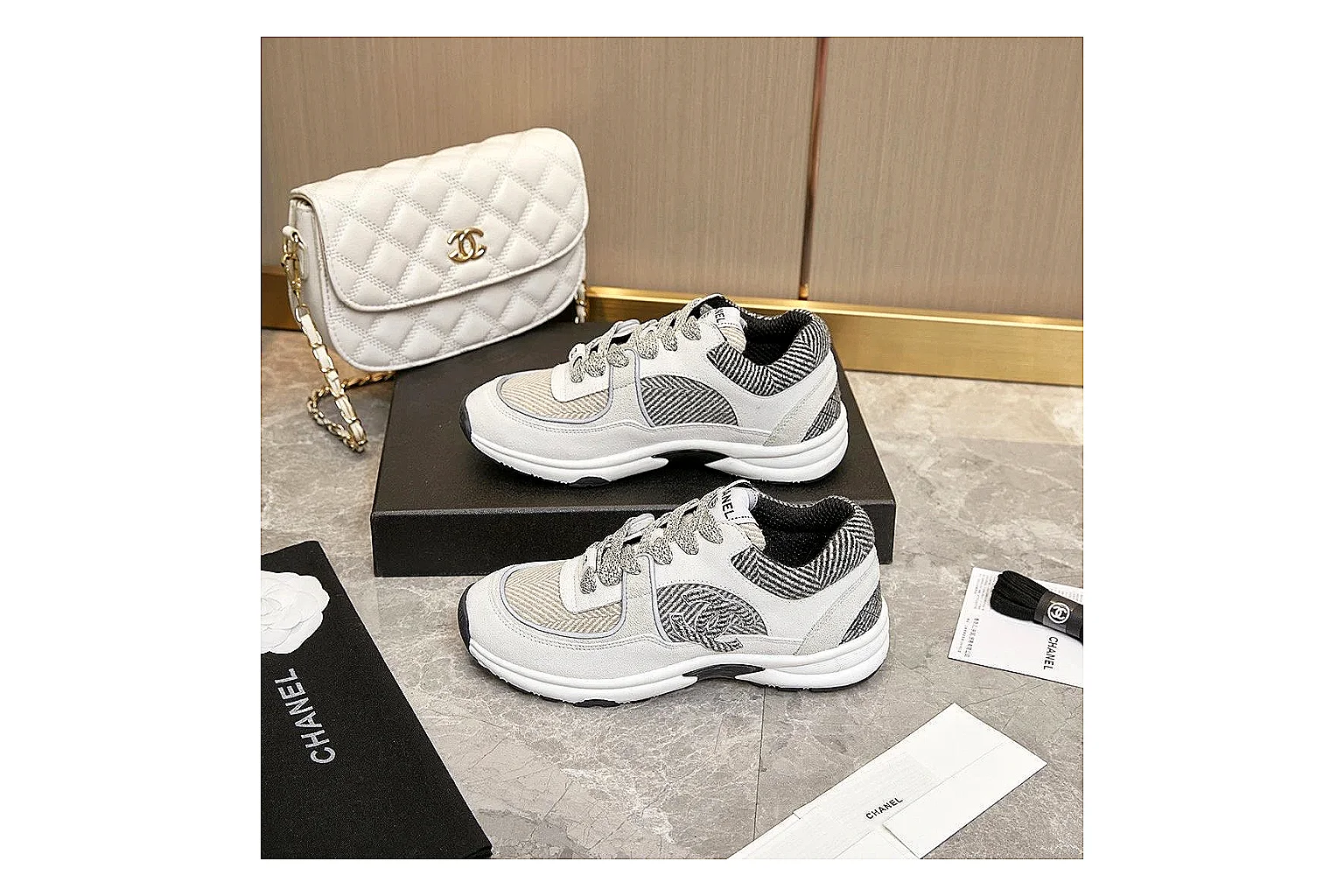 Kako QC Lab inspection photos for Chanel White Runner Sneaker thumbnail 4