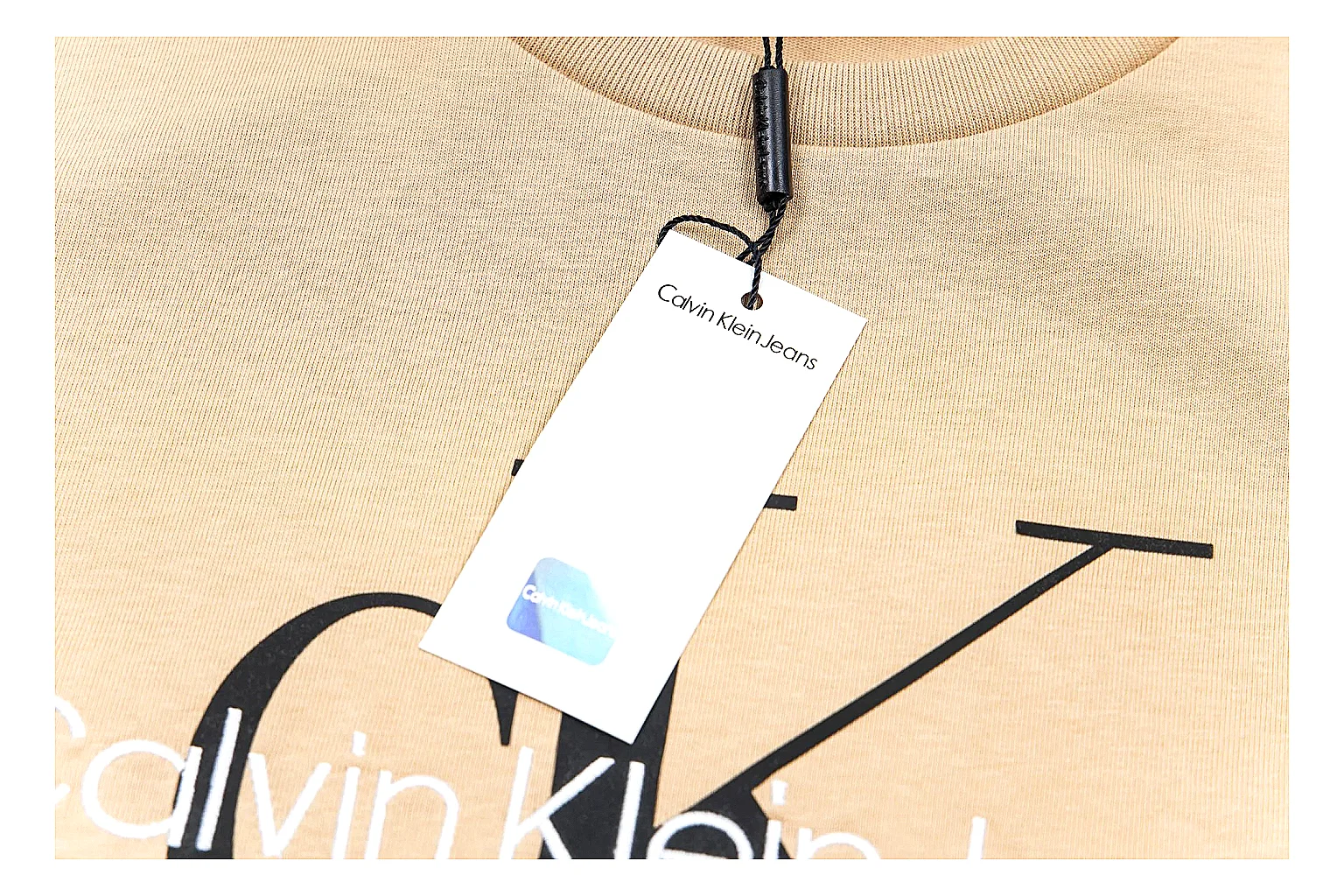kakoqclab.com Calvin Klein Cream Logo Logo Tee 0597 Cream Logo short-sleeve-tee product image thumbnail 2