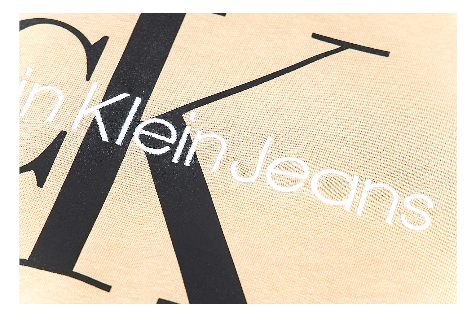 kakoqclab.com Calvin Klein Cream Logo Logo Tee 0597 Cream Logo short-sleeve-tee product image thumbnail 3