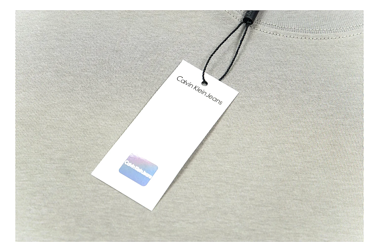 kakoqclab.com Calvin Klein Grey Small Logo Logo Tee 0554 Grey Small Logo short-sleeve-tee product image thumbnail 3